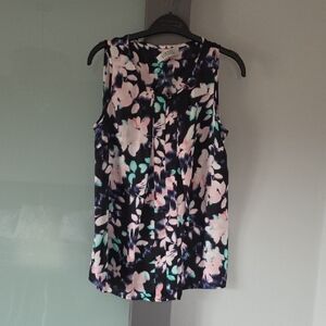 Kasper Women's Size S Sleeveless Floral Blouse